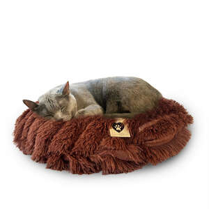 Markamama Puffy Çinçila Simit Şeklinde Kedi ve Köpek Yatağı 50 Cm - Thumbnail
