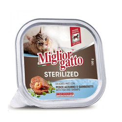 Miglior Gatto Sterilized Balık Ve Karidesli Kısırlaştırılmış Kedi Konservesi 100 GR - Thumbnail
