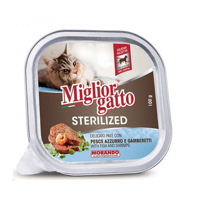 Miglior Gatto Sterilized Balık Ve Karidesli Kısırlaştırılmış Kedi Konservesi 100 GR