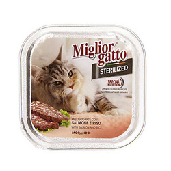 Miglior Gatto Somon ve Pirinçli Kısırlaştırılmış Kedi Konservesi 100 Gr - Thumbnail