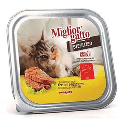 Miglior Gatto Tavuk Ve Jambon Kısırlaştırılmış Kedi Konservesi 100 GR - Thumbnail