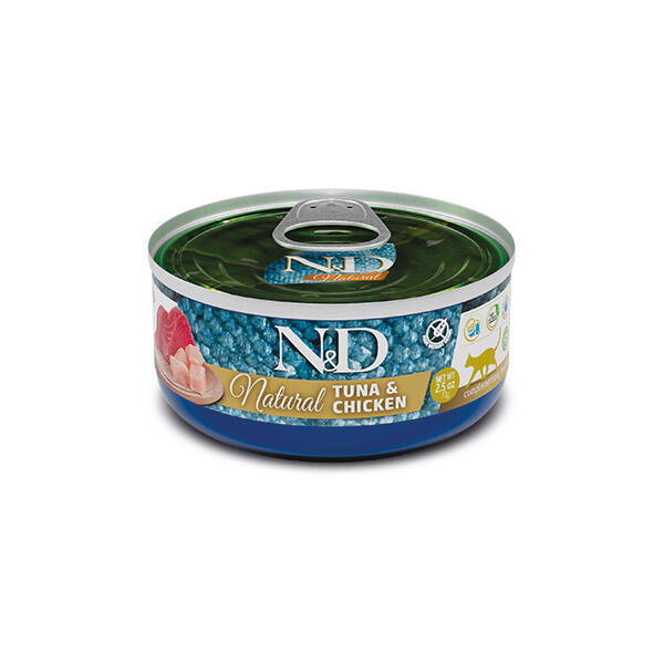 N&D Natural Ton Balıklı ve Tavuklu Kedi Konservesi 80 gr
