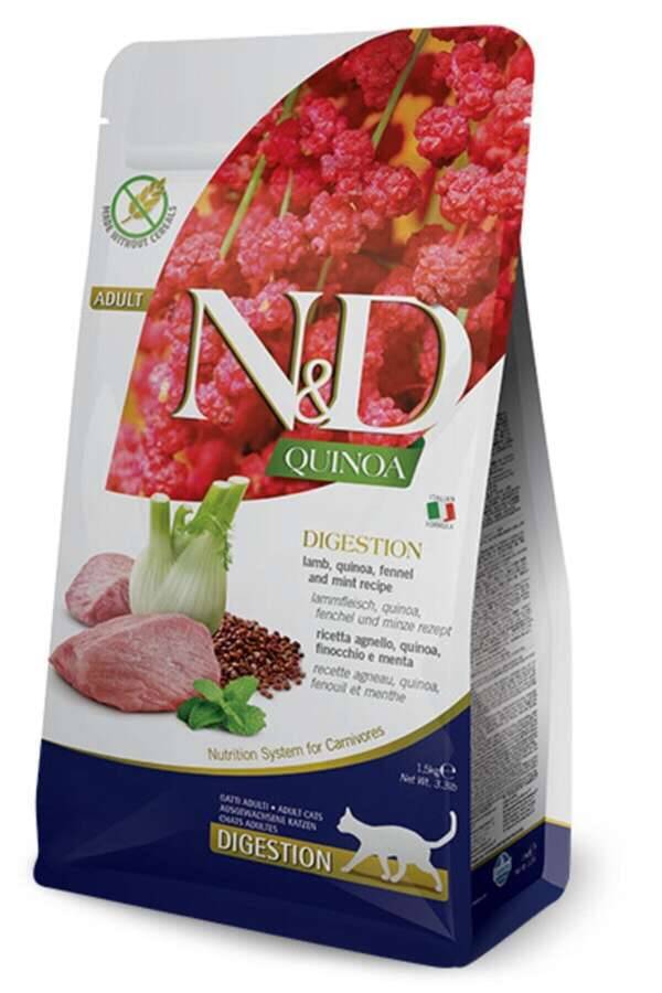 N&D Quinoa Digestion Kuzu Etli Kedi Maması 5 kg Yetişkin Kedi Maması Farmina N&D