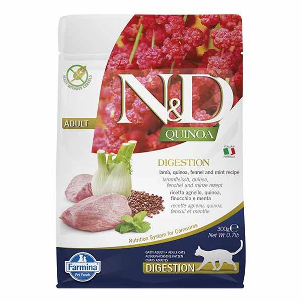 N&D Quinoa Digestion Kuzulu Kinoalı Yetişkin Kedi Maması 300 Gr