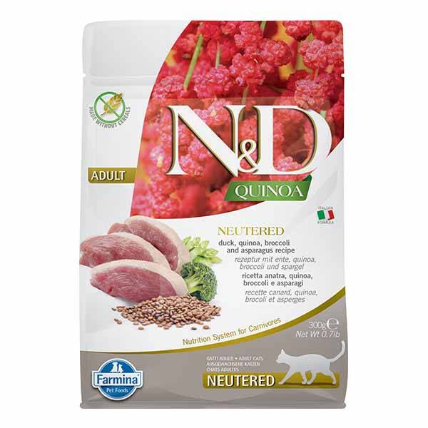 N&D Quinoa Ördek ve Brokoli Kısır Kedi Maması 300 gr