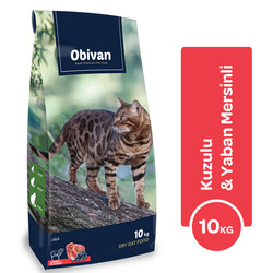 Obivan Kuzu Etli ve Yaban Mersinli Yetişkin Kedi Maması 10 kg - Thumbnail