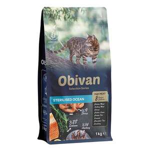 Obivan Low Grain Ocean Kısırlaştırılmış Kedi Maması 1 KG - Thumbnail