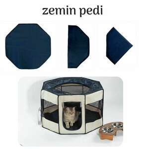 Pawingo Kedi ve Köpekler için Oyun Parkı 70 x 47 Cm Siyah - Thumbnail
