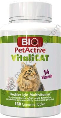 PetActive Vitalicat Kediler için Multivitamin 150 Tablet