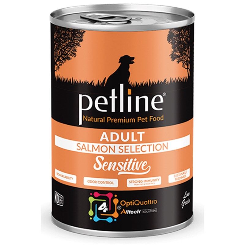 Petline Natural Adult Sensitive Somon Balıklı Pate Yetişkin Köpek Konservesi 400 Gr