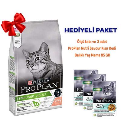 Pro Plan Sterilised Somonlu Kısırlaştırılmış Kedi Maması 1,5 Kg Hediyeli Paket