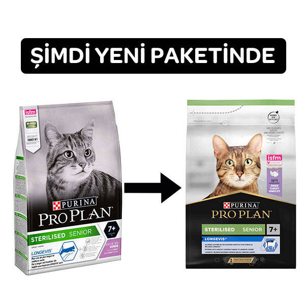Pro Plan Sterilised Hindili Kısırlaştırılmış Yaşlı Kedi Maması 3 kg