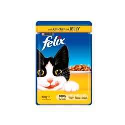 Felix Tavuklu Yaş Kedi Maması 100 GR - Thumbnail