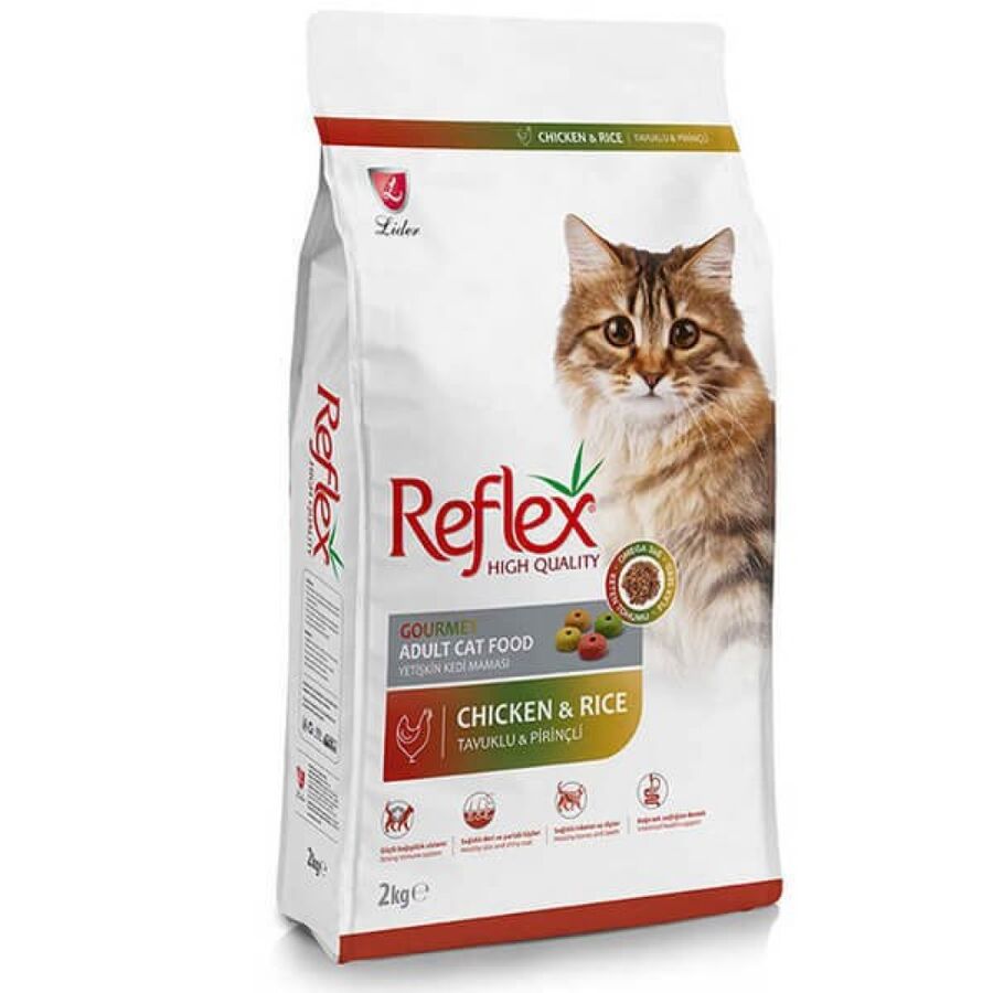 Reflex Renkl Taneli Tavuklu ve Pirinçli Yetişkin Kedi Maması 2 Kg