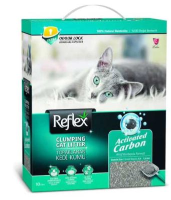 Reflex Aktif Karbonlu Topaklanan Kedi Kumu 10 LT