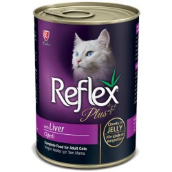 Reflex Plus Ciğerli Kedi Konserve Jöle İçinde Et Parçacıklı 400 GR - Thumbnail