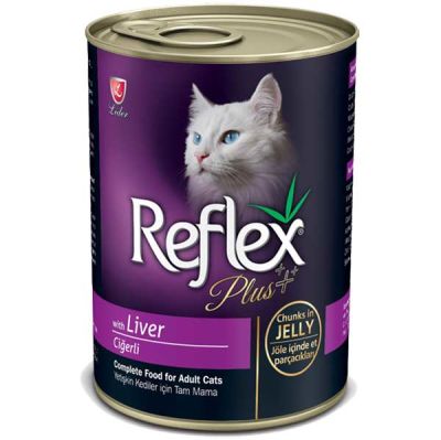 Reflex Plus Ciğerli Kedi Konserve Jöle İçinde Et Parçacıklı 400 GR