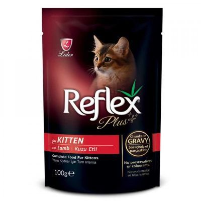 Reflex Plus Kitten Kuzu Etli Soslu Yavru Kedi Yaş Maması 100 Gr