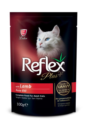 Reflex Plus Kuzulu Pouch Kedi Konserve Sos İçinde Et Parçacıklı 100 gr