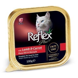 Reflex Plus Kuzulu ve Havuçlu Pate Yetişkin Kedi Konservesi 100 GR - Thumbnail