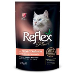 Reflex Plus Pouch Jelly Tuna ve Somonlu Jöleli Kedi Yaş Maması 100 Gr - Thumbnail
