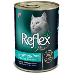 ​Reflex Plus Somon ve Alabalıklı Kedi Konserve Et Parçacıklı 400 GR - Thumbnail