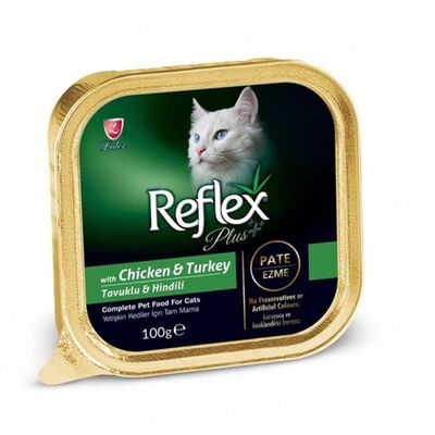 Reflex Plus Tavuk ve Hindili Pate Yetişkin Kedi Konservesi 100 GR