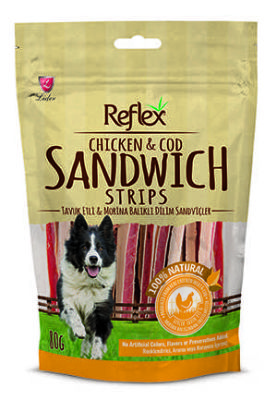 Reflex Tavuk Sandviç Çubuk Kurutulmuş Et Köpek Ödülü 80 Gr