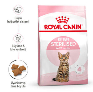 Royal Canin Kitten Sterilised Kısırlaştırılmış Yavru Kedi Maması 2 Kg - Thumbnail