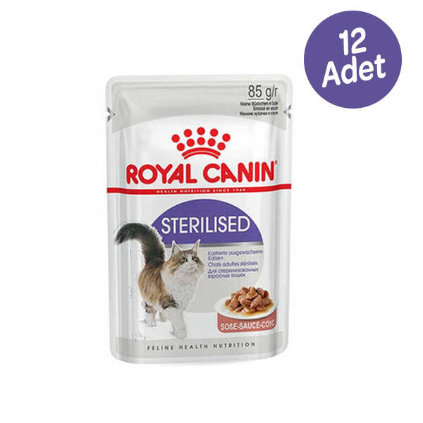 Royal Canin Sterilised Gravy Kısırlaştırılmış Kedi Yaş Maması 85 GR* 12 ADET