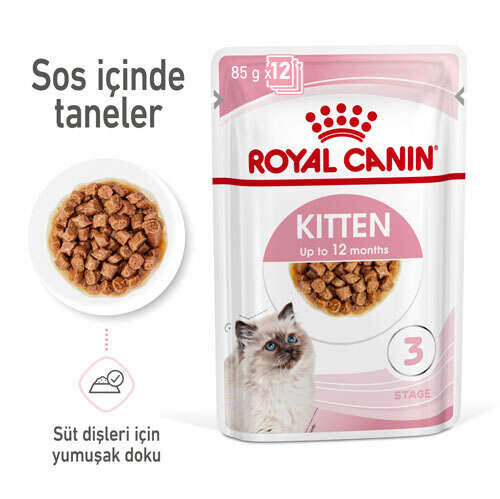 Royal Canin Kitten Gravy Kedi Yaş Mama 85 GR x 12 Adet
