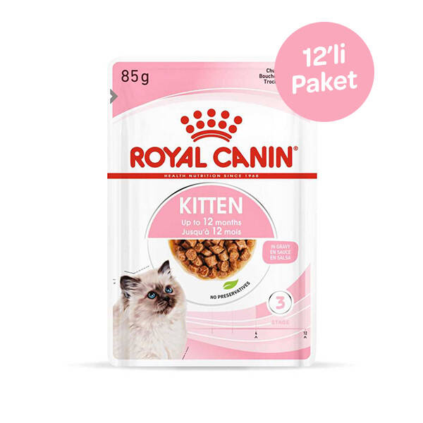 Royal Canin Kitten Gravy Kedi Yaş Mama 85 GR x 12 Adet