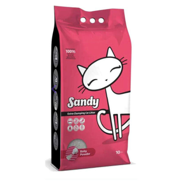 Sandy Cat Litter Doğal Sodyum Bentonit Baby Powder Kedi Kumu 10 Kg