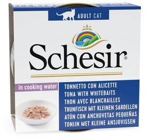Schesir Ton ve Ringa Balıklı Pirinçli Yaş Kedi Maması 85 GR - Thumbnail
