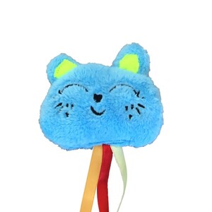 Markamama Parti Balonu Kedi Oyuncağı Mavi, Kedi Otlu ve Zilli - Thumbnail