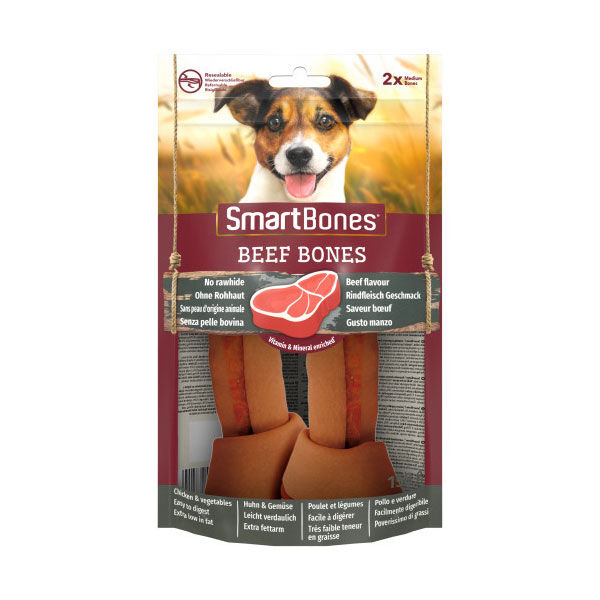 SmartBones Biftekli Medium Köpek Ödül Kemiği 2 Adet 158 Gr