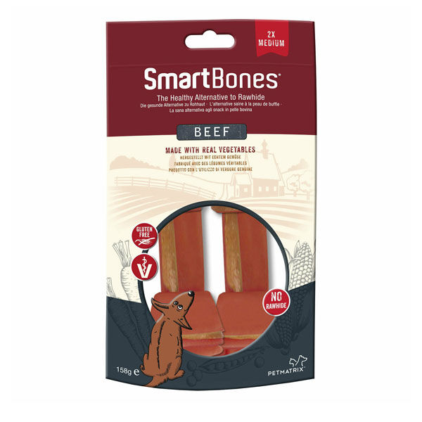 SmartBones Biftekli Medium Köpek Ödül Kemiği 2 Adet 158 Gr