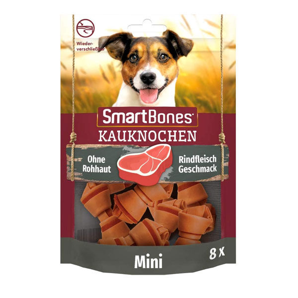 SmartBones Biftekli Mini Köpek Ödül Kemiği 8 Adet 128 Gr