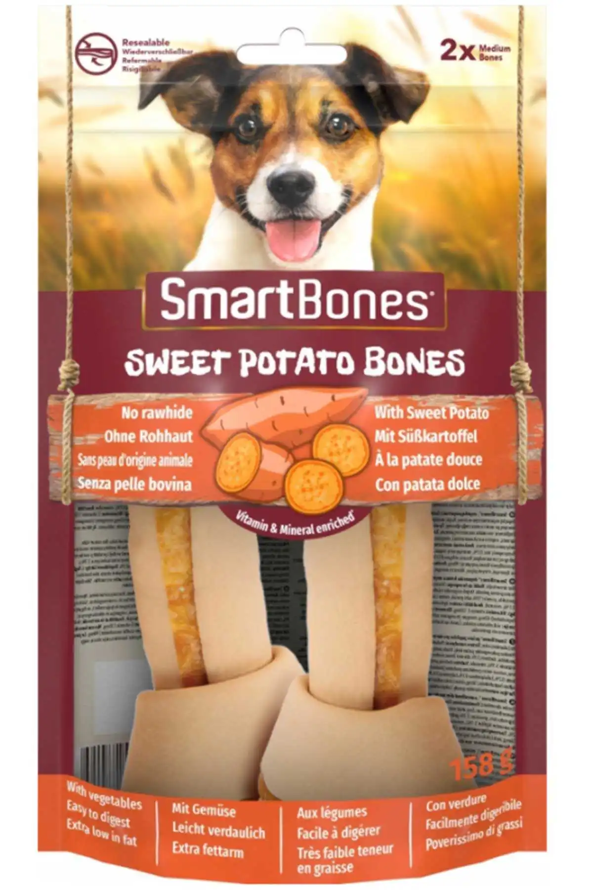 SmartBones Sweet Tavuklu ve Patatesli 2'li Köpek Ödülü 158 Gr