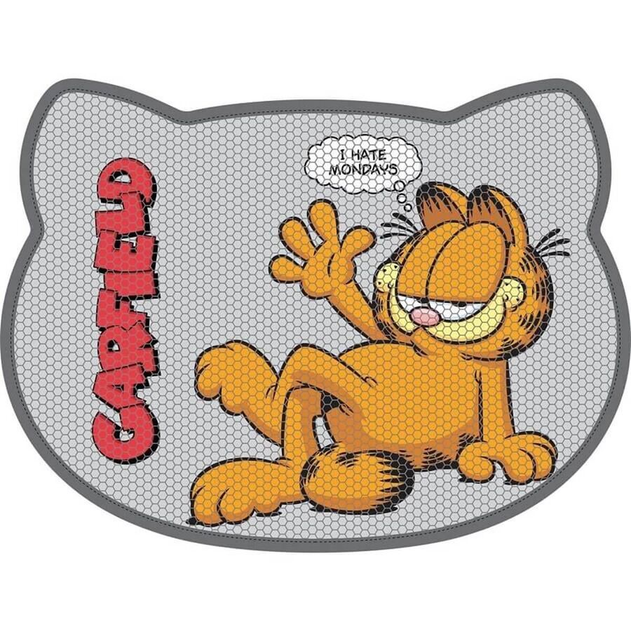 Garfield Çift Katmanlı Kedi Kumu Paspası Gri