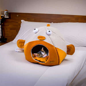 Tigres Puffy Balon Balığı Şeklinde Kedi ve Köpek Yatağı - Thumbnail