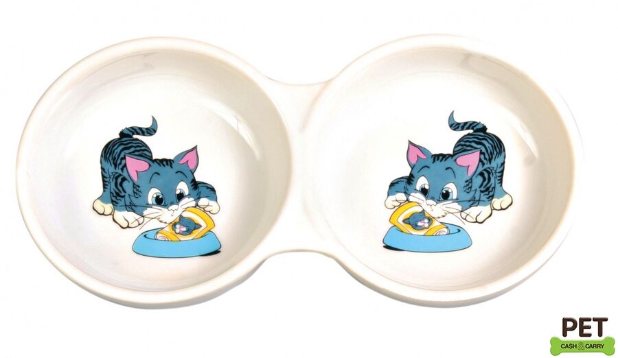 Trixie Porselen Kedi Mama ve Su Kabı 2x0,15 Lt