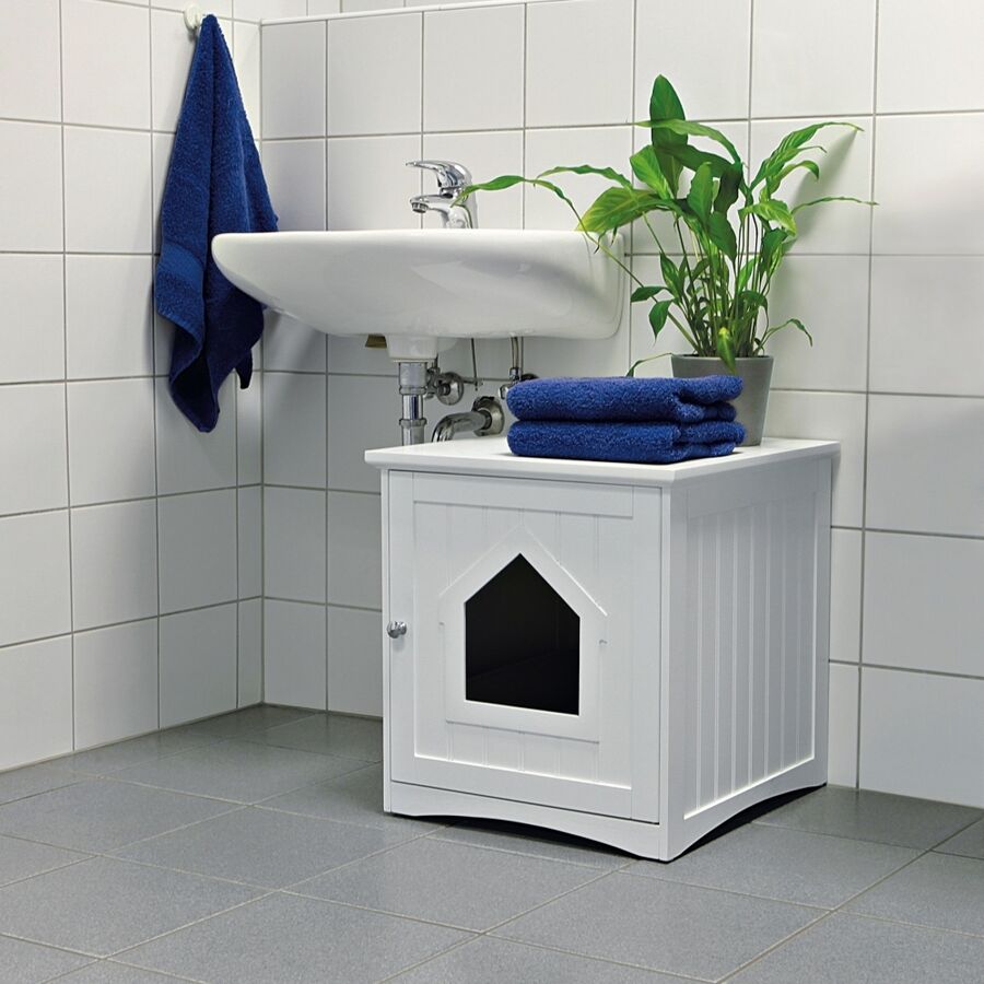 Trixie Kedi Tuvalet Evi 49X51X51cm Beyaz