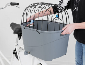 Trixie Bisiklet Arkası Köpek Taşıma Sepeti 36x47x46 cm Gri - Thumbnail