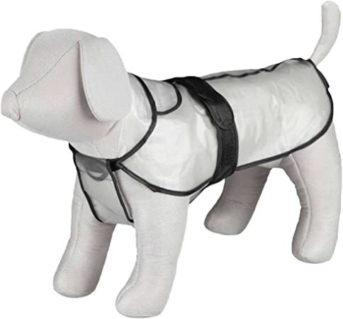 Trixie Köpek Yağmurluk, L:60cm, Transparan/Şeffaf, Siyah Biyeli