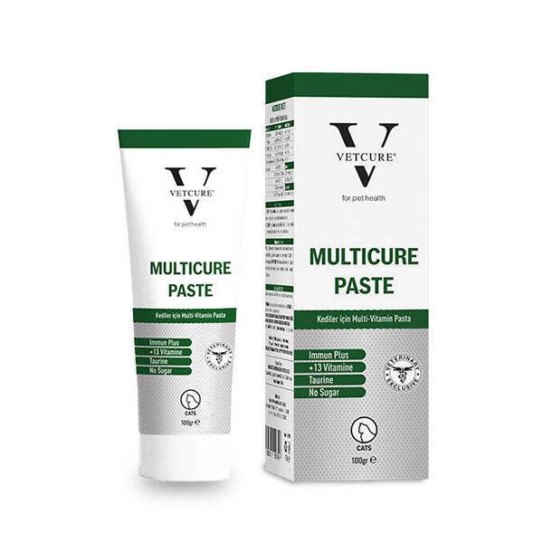 Vetcure Multicure Kedi Multivitamin ve Mineral Desteği Paste 100 gr