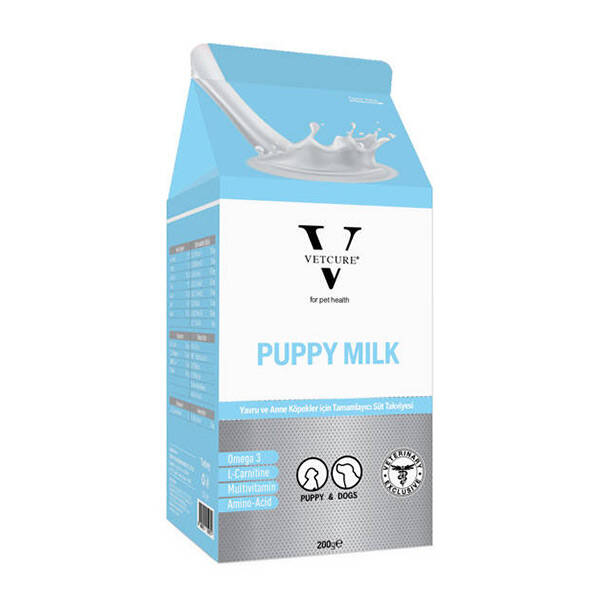 Vetcure Puppy Milk Yavru ve Anne Köpek İçin Tamamlayıcı Süt Tozu Takviyesi 200 gr